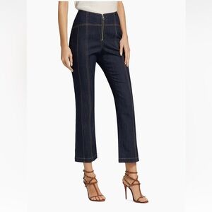 Cinq à Sept Loren High-Rise Stretch Straight Crop Jeans